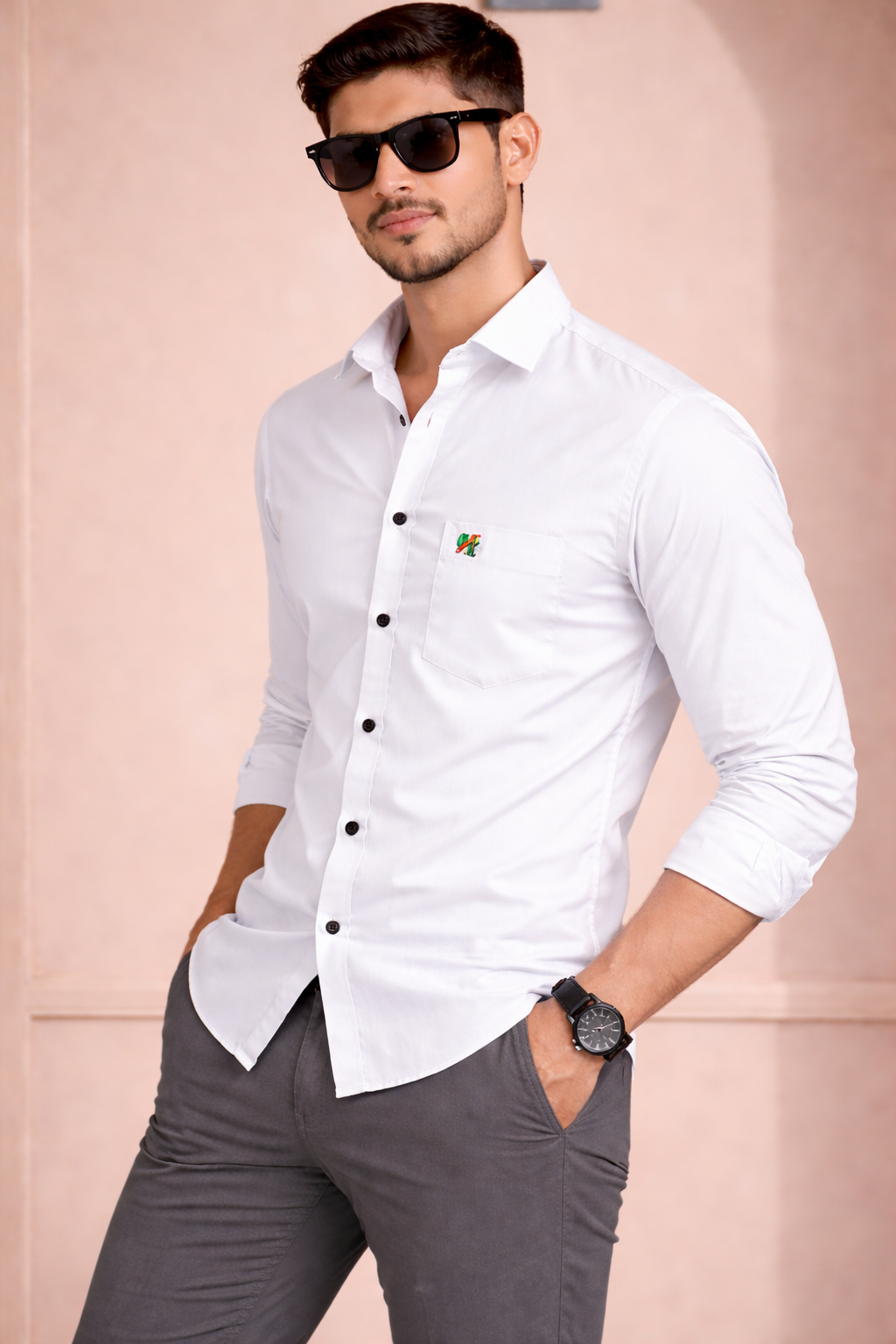 Hilytrends Full Sleeve Formal White Shirt