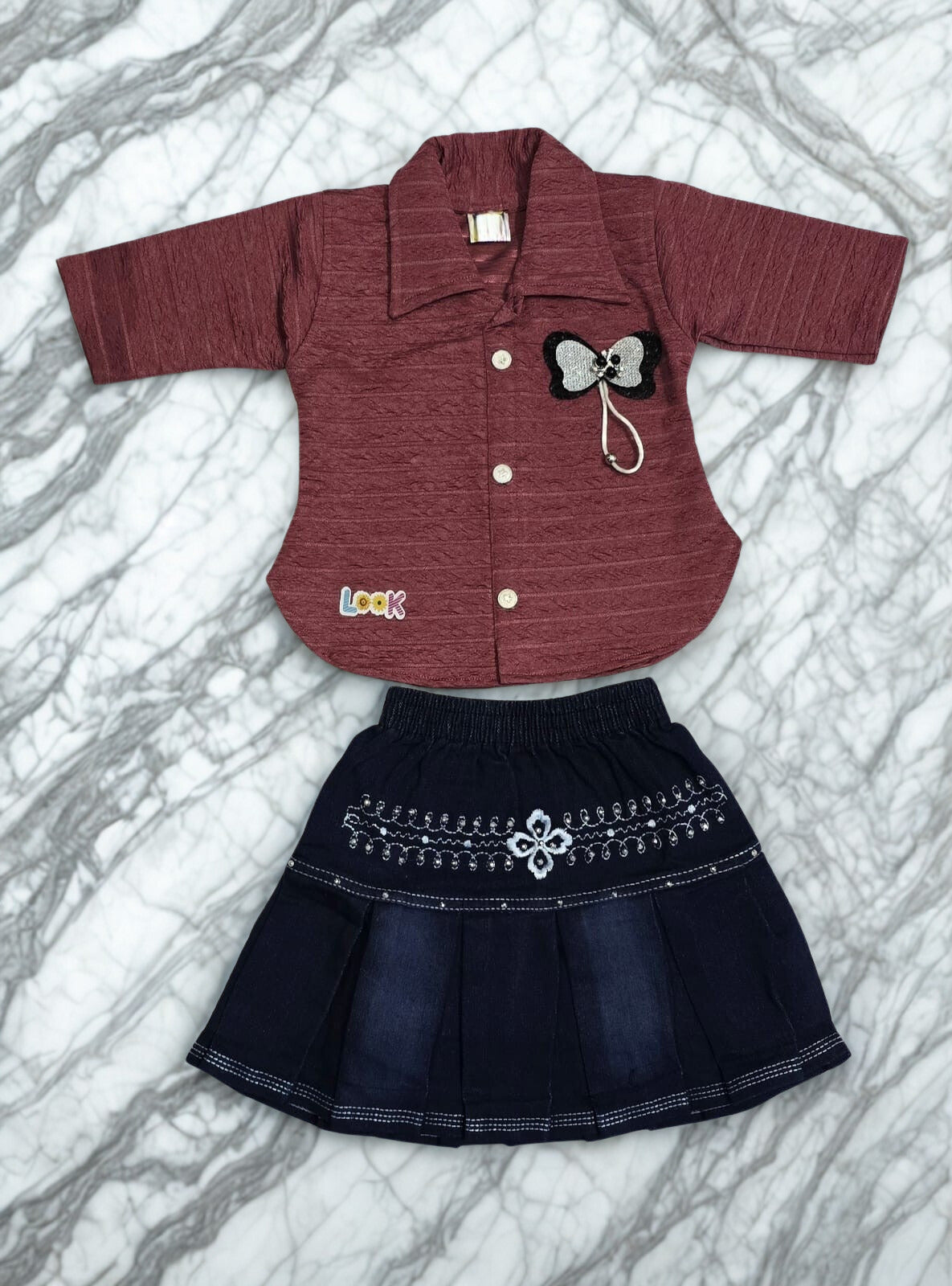 Hilytrends Girls Top and Skirt