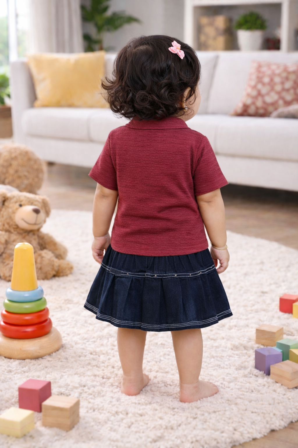 Hilytrends Girls Top and Skirt